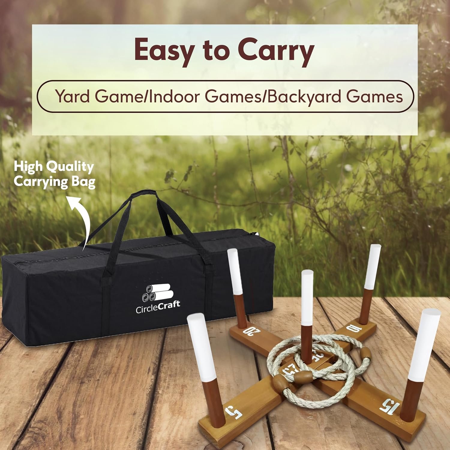 Wooden Ring Toss Game
